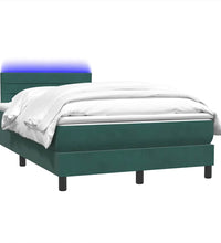Boxspringbett mit Matratze Dunkelgrün 120x220 cm Samt