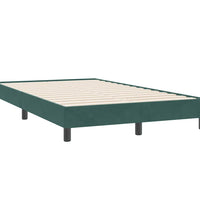 Boxspringbett mit Matratze Dunkelgrün 120x220 cm Samt