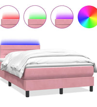 Boxspringbett mit Matratze Rosa 120x220 cm Samt