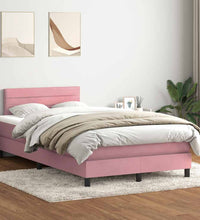 Boxspringbett mit Matratze Rosa 120x220 cm Samt