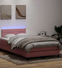 Boxspringbett mit Matratze Rosa 120x220 cm Samt
