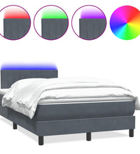 Boxspringbett mit Matratze Hellgrau 120x220 cm Samt