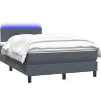 Boxspringbett mit Matratze Hellgrau 120x220 cm Samt