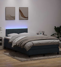 Boxspringbett mit Matratze Hellgrau 120x220 cm Samt