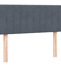 Boxspringbett mit Matratze Hellgrau 120x220 cm Samt