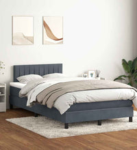 Boxspringbett mit Matratze Hellgrau 120x220 cm Samt