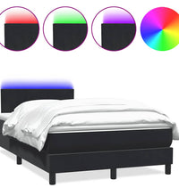 Boxspringbett mit Matratze Schwarz 120x220 cm Samt
