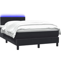 Boxspringbett mit Matratze Schwarz 120x220 cm Samt