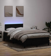 Boxspringbett mit Matratze Schwarz 120x220 cm Samt