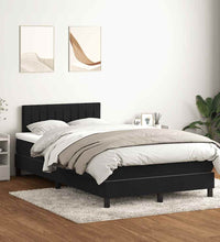 Boxspringbett mit Matratze Schwarz 120x220 cm Samt