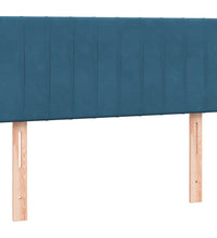Boxspringbett mit Matratze Dunkelblau 120x220 cm Samt