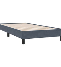 Boxspringbett mit Matratze Dunkelgrau 80x210 cm Samt