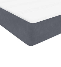 Boxspringbett mit Matratze Dunkelgrau 100x210 cm Samt