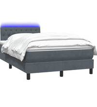 Boxspringbett mit Matratze Dunkelgrau 120x220 cm Samt