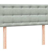 Boxspringbett mit Matratze Hellgrau 120x220 cm Samt