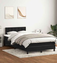 Boxspringbett mit Matratze Schwarz 120x220 cm Samt