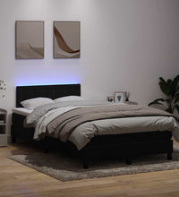 Boxspringbett mit Matratze Schwarz 120x220 cm Samt