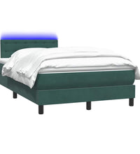 Boxspringbett mit Matratze Dunkelgrün 120x220 cm Samt