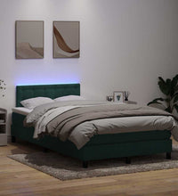 Boxspringbett mit Matratze Dunkelgrün 120x220 cm Samt