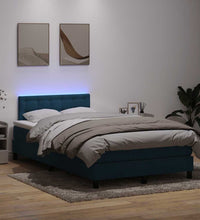 Boxspringbett mit Matratze Dunkelblau 120x220 cm Samt