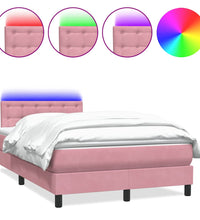 Boxspringbett mit Matratze Rosa 120x220 cm Samt