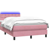 Boxspringbett mit Matratze Rosa 120x220 cm Samt