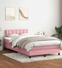 Boxspringbett mit Matratze Rosa 120x220 cm Samt