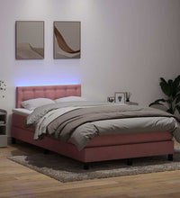 Boxspringbett mit Matratze Rosa 120x220 cm Samt