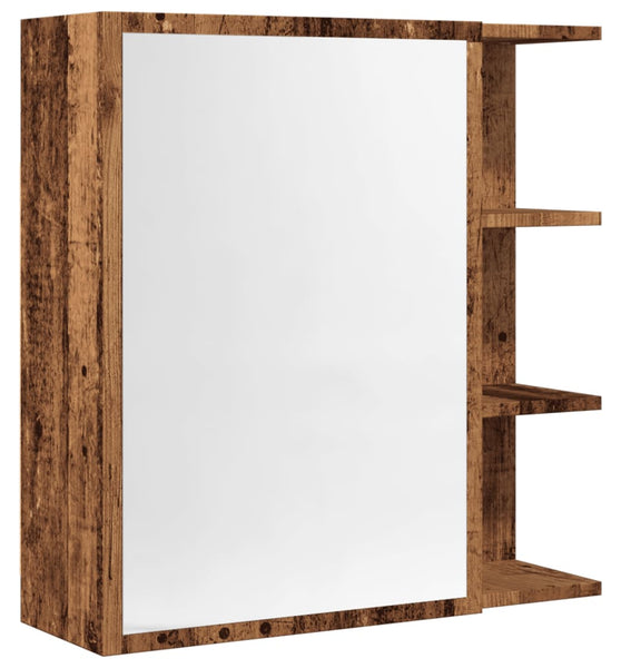 Spiegelschrank Altholz-Optik 62,5x20,5x64 cm Holzwerkstoff