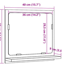 Badspiegel mit Ablage Altholz-Optik 40x11x37 cm Holzwerkstoff