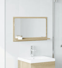 Badspiegel mit Ablage Sonoma-Eiche 60x11x37 cm Holzwerkstoff