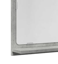 Badspiegel mit Ablage Betongrau 60x11x37 cm Holzwerkstoff