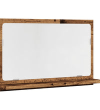 Badspiegel mit Ablage Altholz-Optik 60x11x37 cm Holzwerkstoff