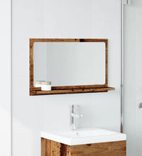 Badspiegel mit Ablage Altholz-Optik 60x11x37 cm Holzwerkstoff