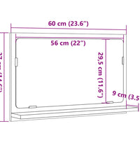 Badspiegel mit Ablage Artisan-Eiche 60x11x37 cm Holzwerkstoff