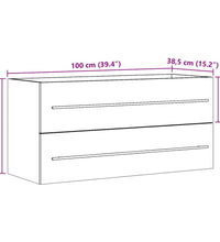 Waschbeckenunterschrank Sonoma-Eiche 100x38,5x48 cm