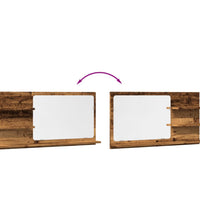 Badspiegel mit Ablagen Altholz-Optik 90x11x45 cm Holzwerkstoff
