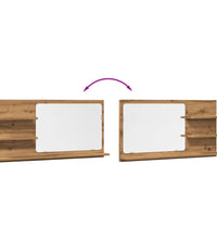 Badspiegel mit Ablagen Artisan-Eiche 90x11x45 cm Holzwerkstoff