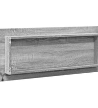 LED-Badspiegel Grau Sonoma 100x8,5x37 cm Holzwerkstoff