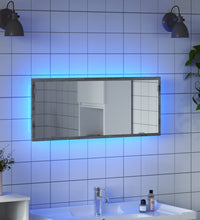 LED-Badspiegel Grau Sonoma 100x8,5x37 cm Holzwerkstoff