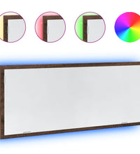 LED-Badspiegel Braun Eichen-Optik 100x8,5x37 cm Holzwerkstoff