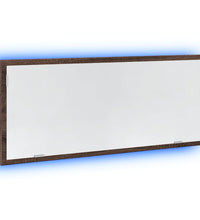 LED-Badspiegel Braun Eichen-Optik 100x8,5x37 cm Holzwerkstoff