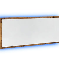 LED-Badspiegel Altholz-Optik 100x8,5x37 cm Holzwerkstoff