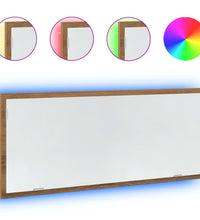 LED-Badspiegel Artisan-Eiche 100x8,5x37 cm Holzwerkstoff