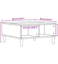 Couchtisch Altholz-Optik 60x60x30 cm Holzwerkstoff