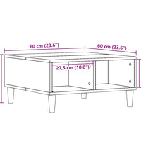 Couchtisch Artisan-Eiche 60x60x30 cm Holzwerkstoff