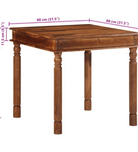 Esstisch 80x80x77 cm Massivholz Akazie