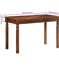 Esstisch 120×60×77 cm Massivholz Akazie