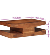 Couchtisch 90x60x30 cm Massivholz Akazie