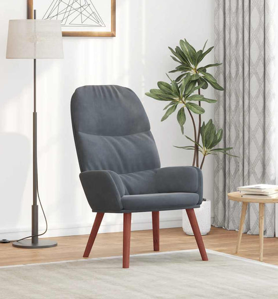 Relaxsessel Dunkelgrau Samt
